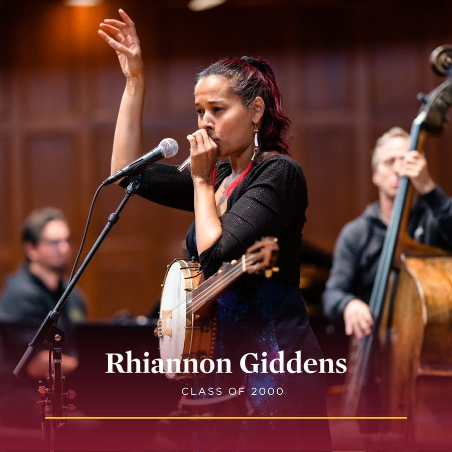 Black Alumni Stories profile graphic for Rhiannon Giddens