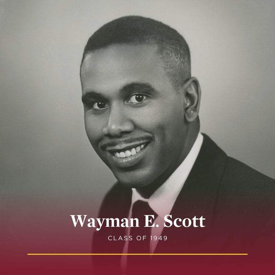 Black Alumni Stories profile graphic for Wayman E. Scott